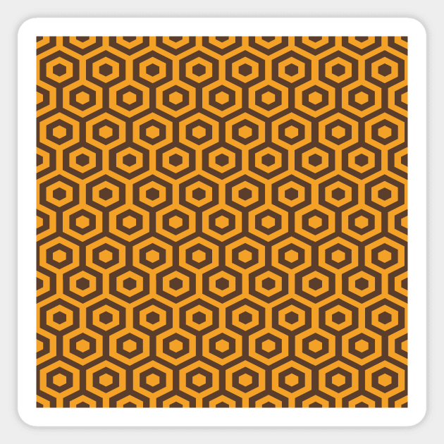 Hexagon geometric pattern with loops Sticker by JPS-CREATIONS